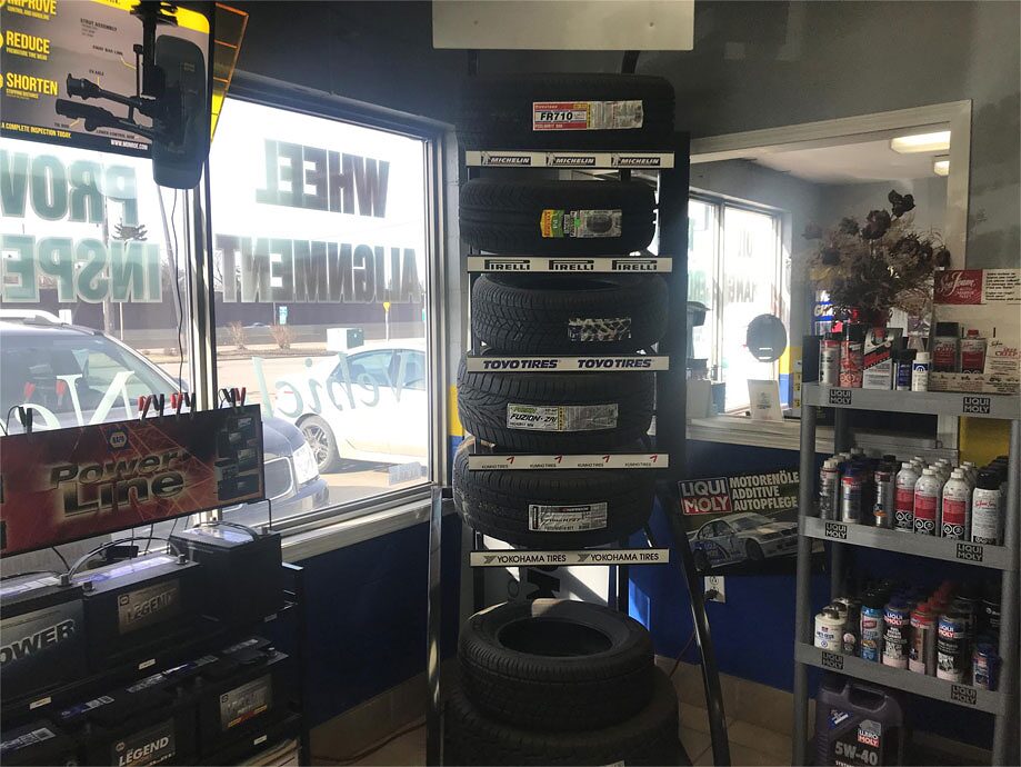 Tire rack with major brands